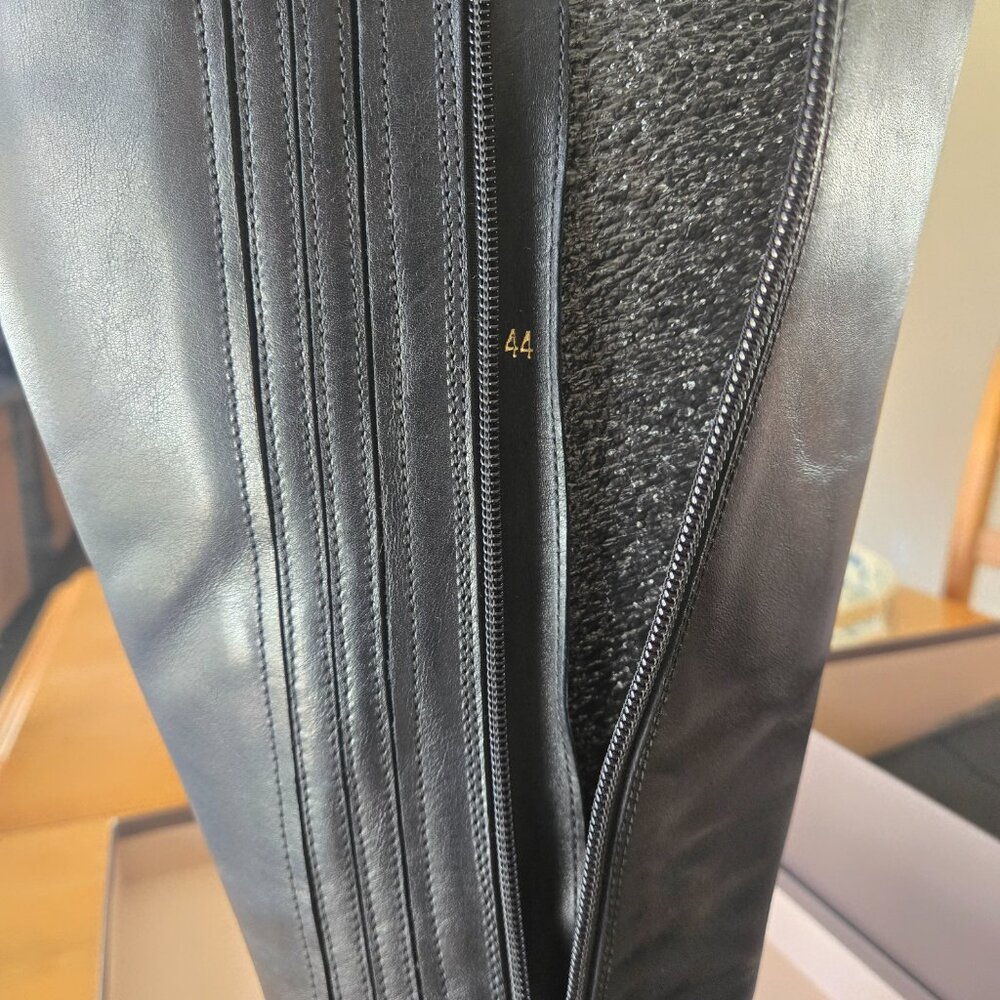 Duo Wide Calf Haltham Knee-High Leather Boots - Picture 3 of 8